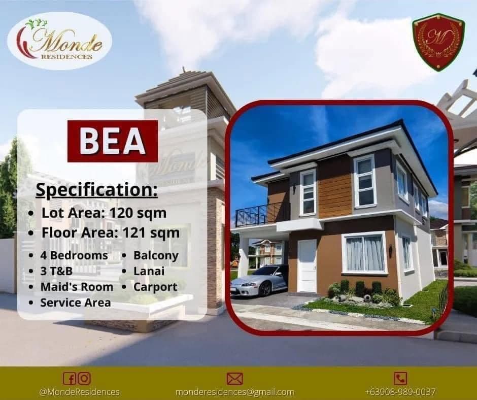 BEA Model 4-Bedroom Single-Detached House and Lot at Monde Residences, Dasmariñas, Cavite