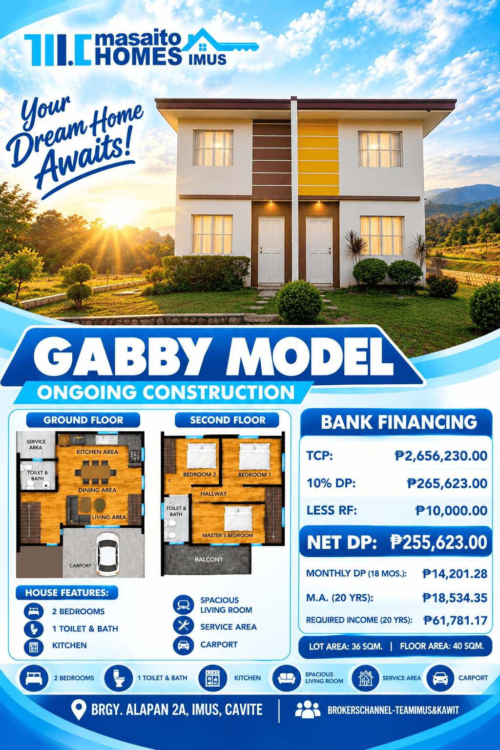 Gabby Townhouse at Masaito Homes Imus Cavite