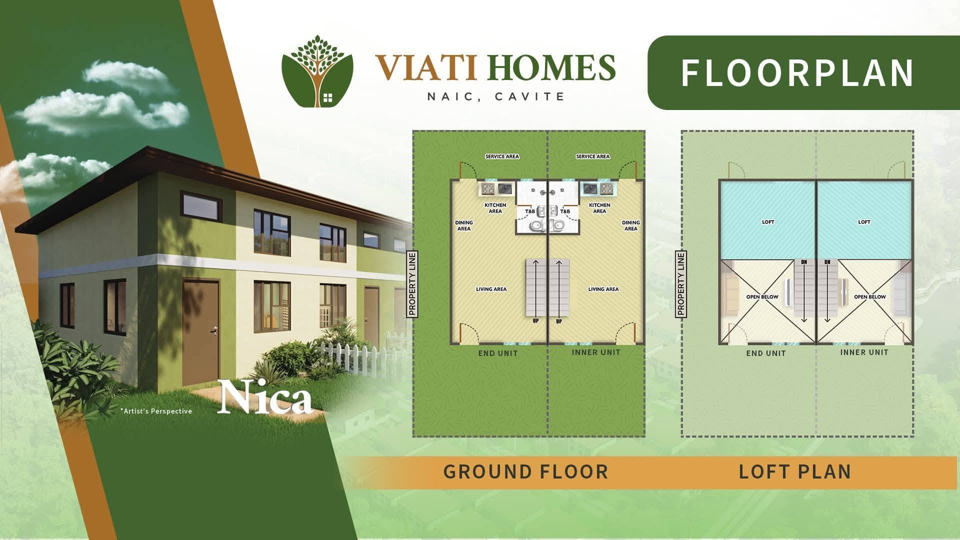Nica Model Lofted Townhouse at Viati Homes, Naic, Cavite